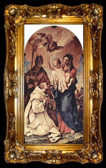 framed  Sebastiano Ricci Erscheinung der Madonna vor dem Hl. Bruno von Koln und den Hl, ta009-2